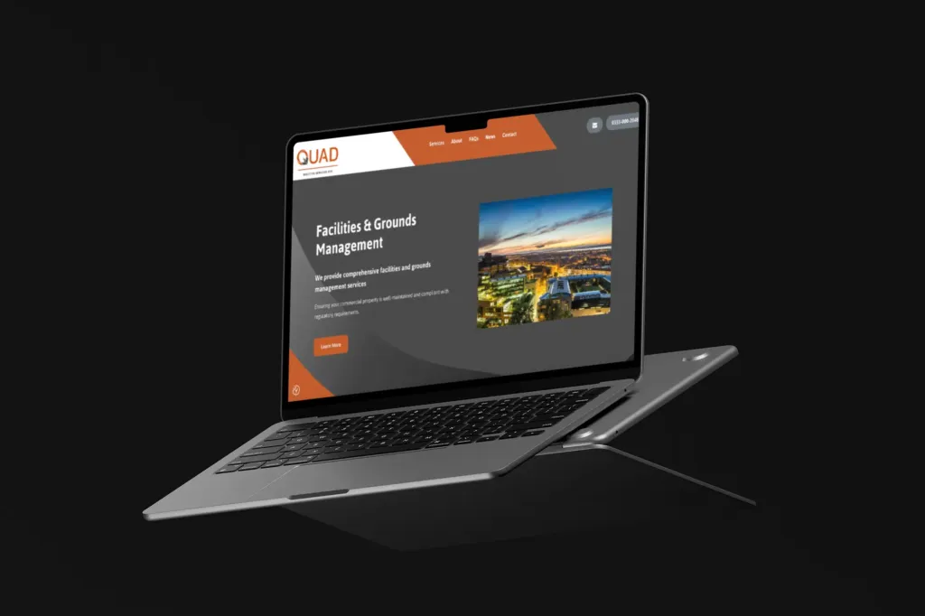 laptop mock up quad reactive Professional website design