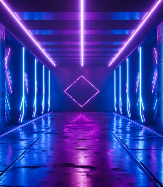 neon lights cyberpunk professional website design